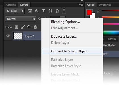 Convert to Smart Object