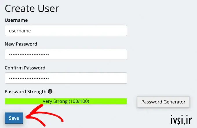 رمز عبور و نام کاربری را وارد کنید