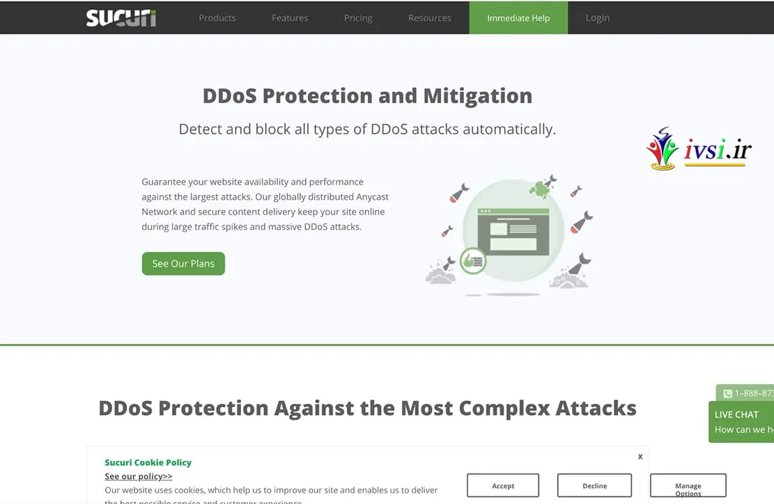 حفاظت Sucuri DDoS