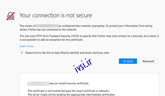 خطای اتصال ایمن نیست در موزیلا فایرفاکس