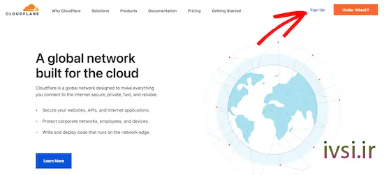 از وب سایت Cloudflare دیدن کنید