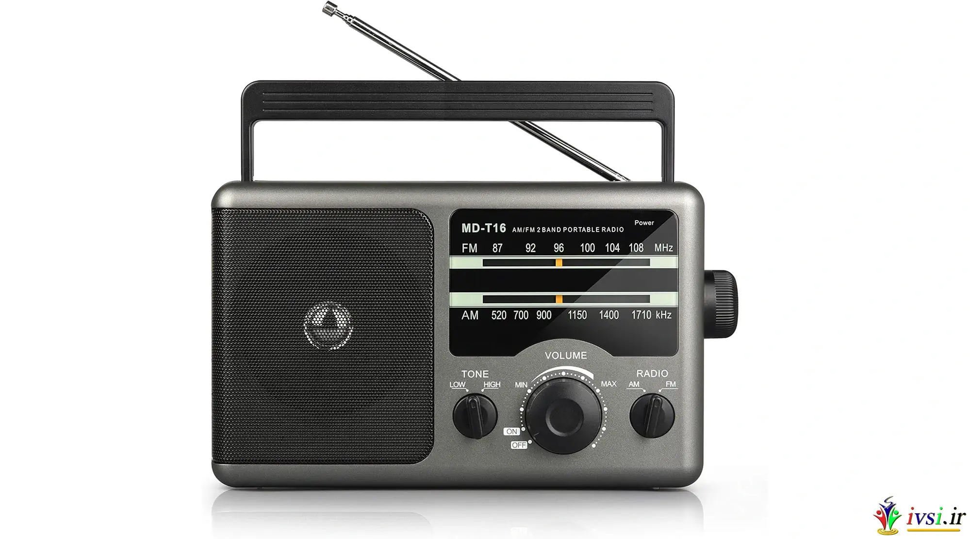 رادیو ترانزیستور رادیویی قابل حمل Greadio AM FM با جک هدفون 3.5 میلی متری، حالت صدای کم صدا، بلندگوی بزرگ