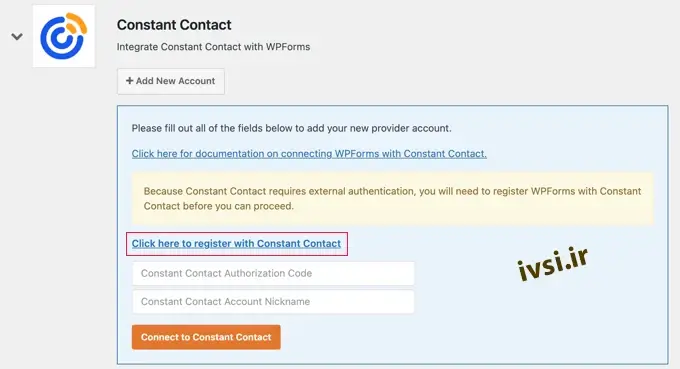 "Constant Contact را به WPForms متصل کنید