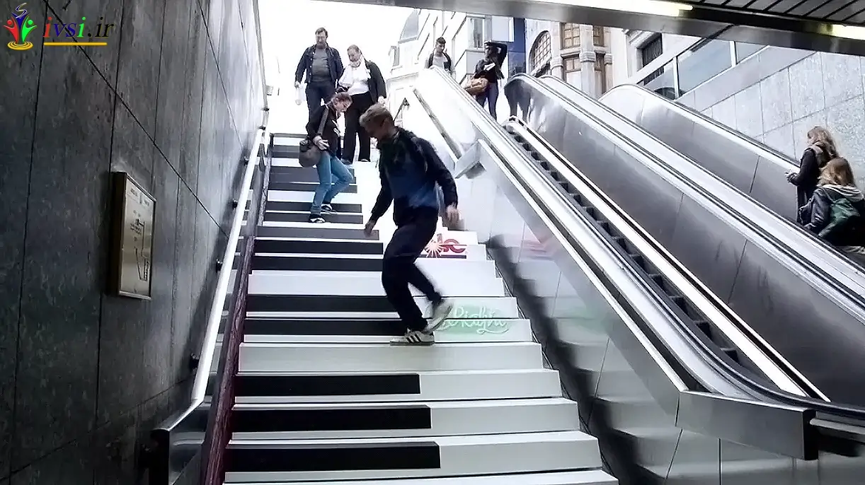 پله های پیانو فولکس واگن - بازاریابی چریکی